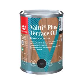 Medienos aliejus Tikkurila Valtti Terrace Oil Plus, apdailos darbams, juoda sp., 0.9 l