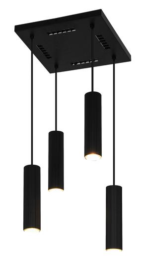 Šviestuvas kabinamas Domoletti Icel P16065-4RP, GU10, 4 x 5 W, juoda sp. / juoda sp.