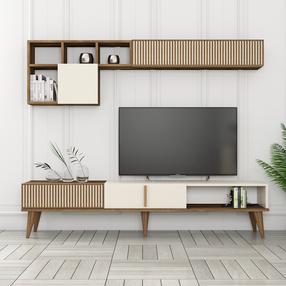 Комплект мебели для гостиной Kalune Design Milan, комнатные, кремовый цв./ореховый цв.