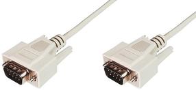 Laidas Assmann DSUB/DSUB DSUB 9-pin, DSUB 9-pin, 2 m, šviesiai ruda sp.