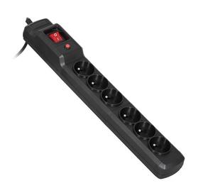 Pikendusjuhe ActiveJet, 5 m, 6 pesa, lülitiga, must v.