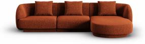Kampinė sofa Cosmopolitan Design Tulum, terracotta sp., dešininė, 156 x 255 cm x 70 cm