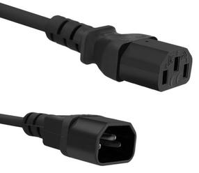 Провод Qoltec IEC C14 / IEC C13 IEC C14, IEC C13, 5 м, черный цв.