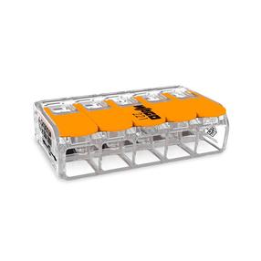 Клеммная колодка Wago 5-WAY, 5x0,5-6mm², 5 мест., 32 а, oранжевый цв., 15 шт.