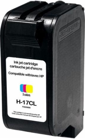 Rašalinio spausdintuvo kasetė Uprint H-17CL C6625AE, mėlyna sp./raudona sp./geltona sp.