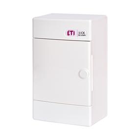 Modulinis skydas ETI ECT04PO, virštinkinis, IP40, 4 mod., balta sp.