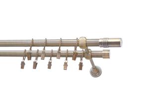 Karnizo komplektas Karpol Eliza Cylinder, 250 cm, Ø 16 mm, antikinio aukso sp.