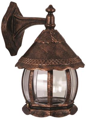 Sieninis lauko šviestuvas Opviq BAP-68184-BKR-M1, 60W, E27, IP65, ruda sp., 30 cm x 30 cm
