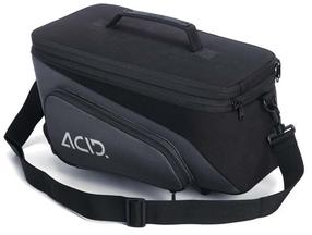 Сумка для багажника велосипеда ACID TRUNK 8+7 RILink BAGS217, полиэстер/pu, черный цв./серый цв.