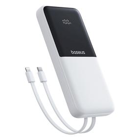 Nešiojamas įkroviklis (Power bank) Baseus Lipow, 10000 mAh, 22.5 W, balta sp.