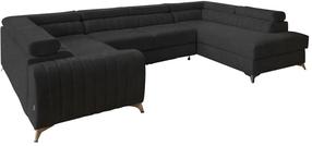 Kampinė sofa Louis Vero 5, tamsiai pilka sp., dešininė, 202 x 347 cm x 92 cm