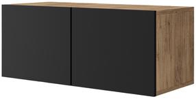 Televizoriaus spintelė ADRK Lila, juoda sp./artisan oak sp., 100 cm x 40 cm x 41 cm