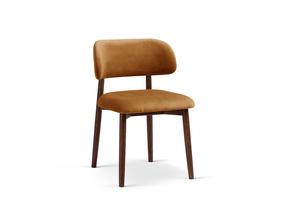 Kėdžių rinkinys Cosmopolitan Design Evan Velvet, matinė, riešuto sp./camel sp., 51 cm x 49.5 cm x 77 cm, 2 vnt.