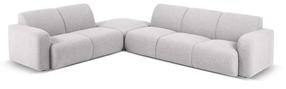 Kampinė sofa Micadoni Home Molino MIC_LC_L_101_F1_MOLINO6, šviesiai pilka sp., kairinė, 315 x 250 cm x 72 cm