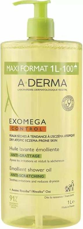 Kūno prausimosi aliejus A-Derma Exomega Control, 1000 ml