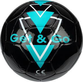 Футбольный мяч Get & Go Triangle, 5 размер, синий цв./белый цв./черный цв.