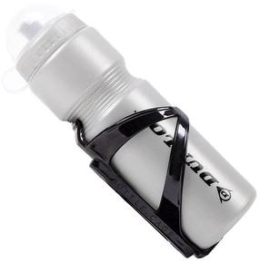 Велосипедная фляжка Dunlop With Holder 275092, полиэтилен, серебристый цв.