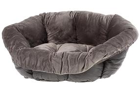 Gyvūnų guolių užvalkalas Ferplast Sofa' Prestige Cushion, pilkai ruda sp., 52 x 39 x 21 cm