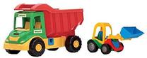  Statybos transporto priemonės Wader Multi Truck And Buggy Buldozer Set 32210, mėlyna sp./raudona sp./geltona sp.