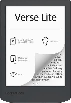 E-grāmatu lasītājs Pocketbook Verse Lite PB619-T-WW-B, 8 GB, melna krās., 6"