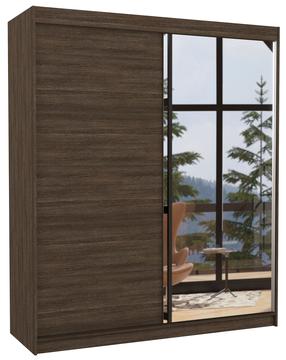 Skapis ADRK Viki 180, brūna krās., 58 cm x 180 cm x 215 cm, ar spoguli