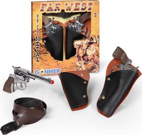 Rotaļu ieroču komplekts Gohner Cowboy Set Brūna krās./Sudraba krās./Melna krās.