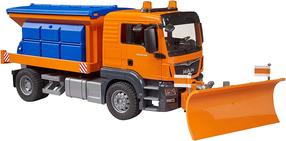  Žaislinis buldozeris Bruder MAN TGS Winter Service 03785, 1:16, mėlyna sp./oranžinė sp.