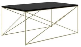 Журнальный столик ADRK Dante, золотой цв./черный цв., 100 см x 60 см x 43 см