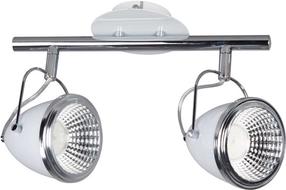 Šviestuvas lubų Spotlight Oliver 5109202, GU10, 3000 °K, 2 x 5.5 W, balta sp./chromo sp. / balta sp.