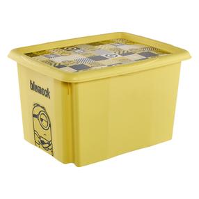 Uzglabāšanas kaste ar vāku Keeeper 1223820536100, 30 l, dzeltena krās., 45 x 35 x 27 cm