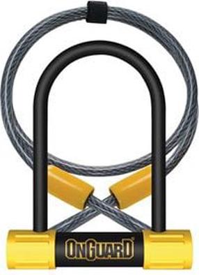 Lukk OnGuard Bulldog Mini DT 8015, must v./kollane v.
