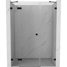 Dušo durys Mexen Lunar Left, 145 cm x 200 cm, juoda sp./grūdintas