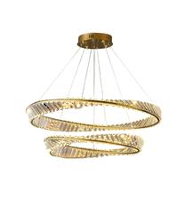Šviestuvas kabinamas Domoletti Tulsa 220038-2P, LED, 4000 °K, 0 x 60 W, skaidri sp. / aukso sp.