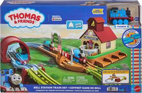 Rotaļu vilciens ar sliedēm Mattel Thomas and Friends Bell Station Train JLL35, daudzkrāsaina