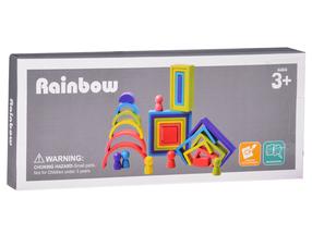 Деревянные пазлы Rainbow Montessori, многоцветный