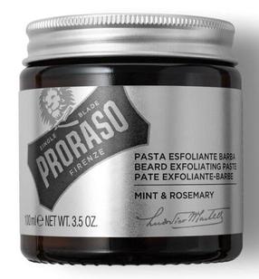 Barzdos priežiūros priemonė Proraso Exfoliating Beard Paste And Facial Scrub: Mint & Rosemary, 100 ml