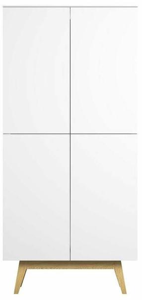 Шкаф Elme Studios Juva, коричневый цв./бело-матовый цв., 40 см x 78 см x 167.5 см