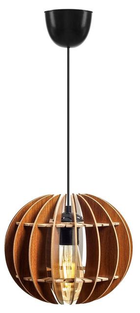 Šviestuvas kabinamas Opviq Sphere 141-T 390FLH1546, E27, 1 x 60 W, riešutmedžio sp. / juoda sp.