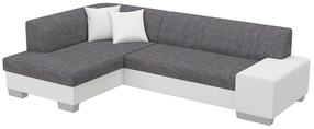 Kampinė sofa Fabio Sawana 05, Soft 17, balta sp./šviesiai pilka sp., kairinė, 167 x 268 cm x 73 cm