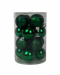 Eglutės žaisliukas Christmas Touch, žalia sp., 4 cm, plastikas, 16 vnt.
