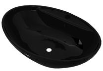 Vonios praustuvas VLX Bathroom Sink, keramika, 85 cm x 39 cm x 21 cm, juoda sp.