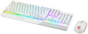 Vadu spēļu tastatūra MSI Vigor GK30 Combo, DE, balta krās.