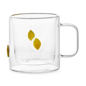 Dubultā stikla krūze Ambition Tutti Lemon, dzeltens krās./caurspīdīga krās., 0.33 l