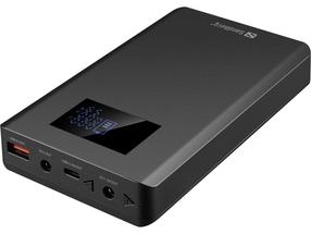 Nešiojamas įkroviklis (Power bank) Sandberg Sandberg Laptop Powerbank 20000 PD100W, 20000 mAh, 100 W, juoda sp.
