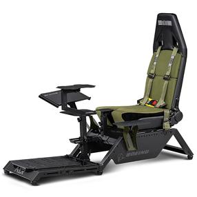 Spēļu krēsls Next Level Racing Boeing Flight Simulator Military, 153 x 99 x 122 cm, melna krās./zaļa krās.