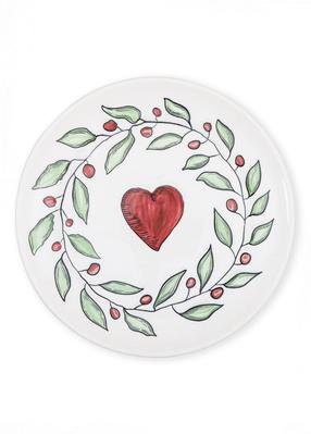Taldrikute komplekt prae Hermia LUV0026, 26 cm x 26 cm x 1 cm, valge v./punane v./roheline v.