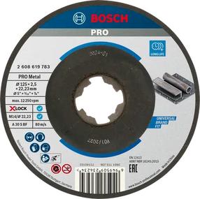 Griešanas disks leņķa slīpmašīnām Bosch X-Lock Pro, 125 mm x 2.5 mm x 22.23 mm
