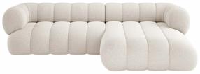 Kampinė sofa Cosmopolitan Design Koge Eden 2 Pearl, šviesiai smėlinė, dešininė, 165 x 270 cm x 70 cm