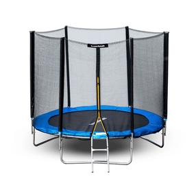 Batuts Bauerkraft G-739, 304 cm, ar drošības tiklu, ar kāpnēm