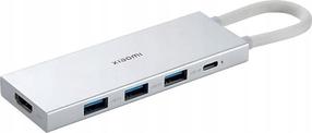 Prisijungimo stotis ir prievadų daugintuvas Xiaomi 5-in-1 Hub, sidabro sp.